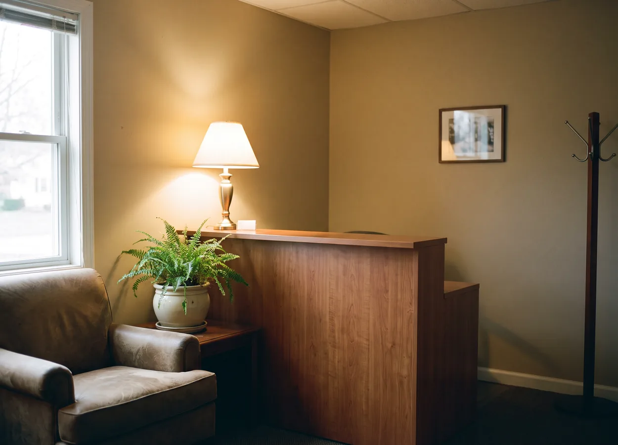 welcoming collision repair association office reception desk