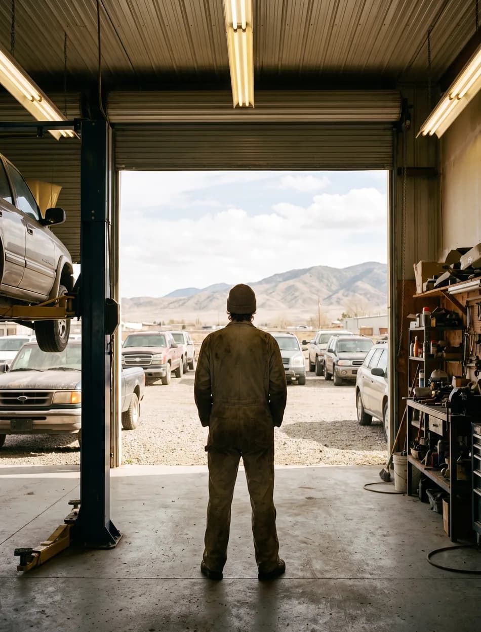 a collision repair shop owner standing in their auto body shop