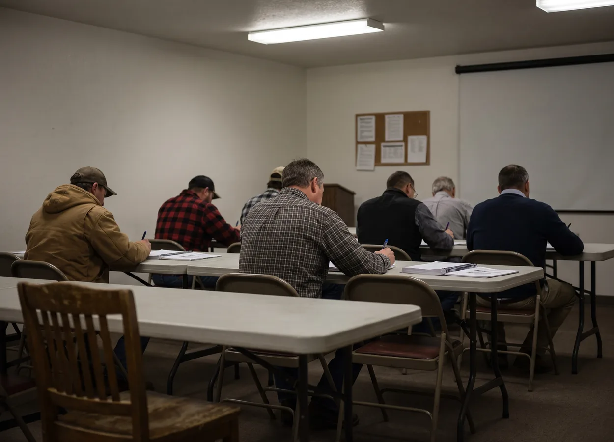 collision shop staff attending a professional development session together